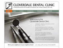 Tablet Screenshot of cloverdaledental.com